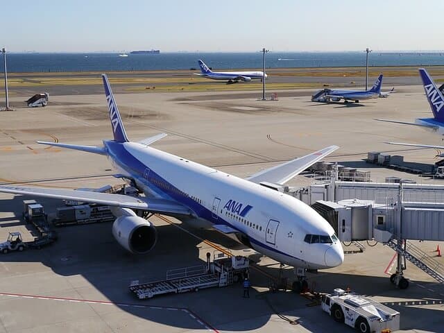 駐機場に泊まっているB787