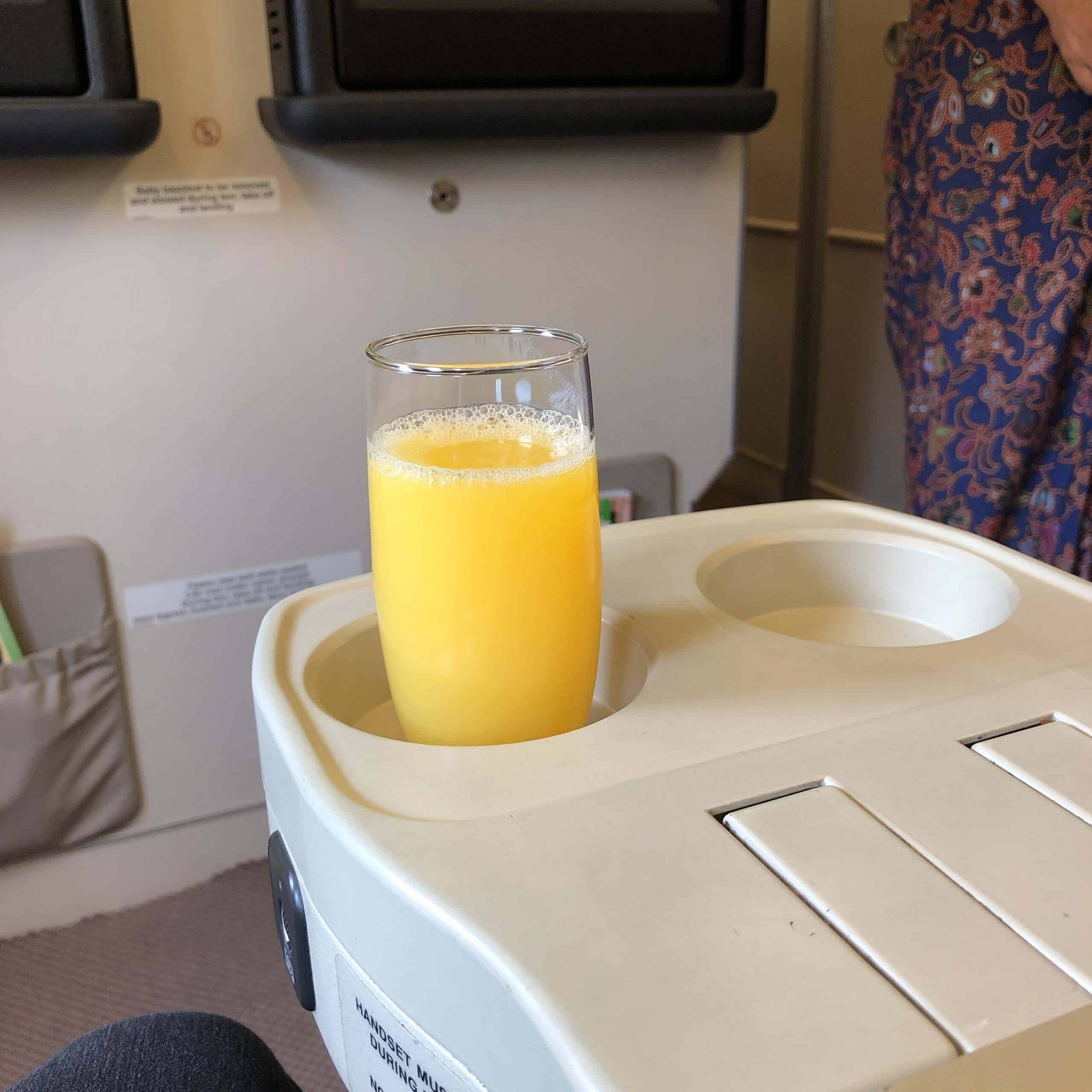 搾りたてのウェルカムドリンク