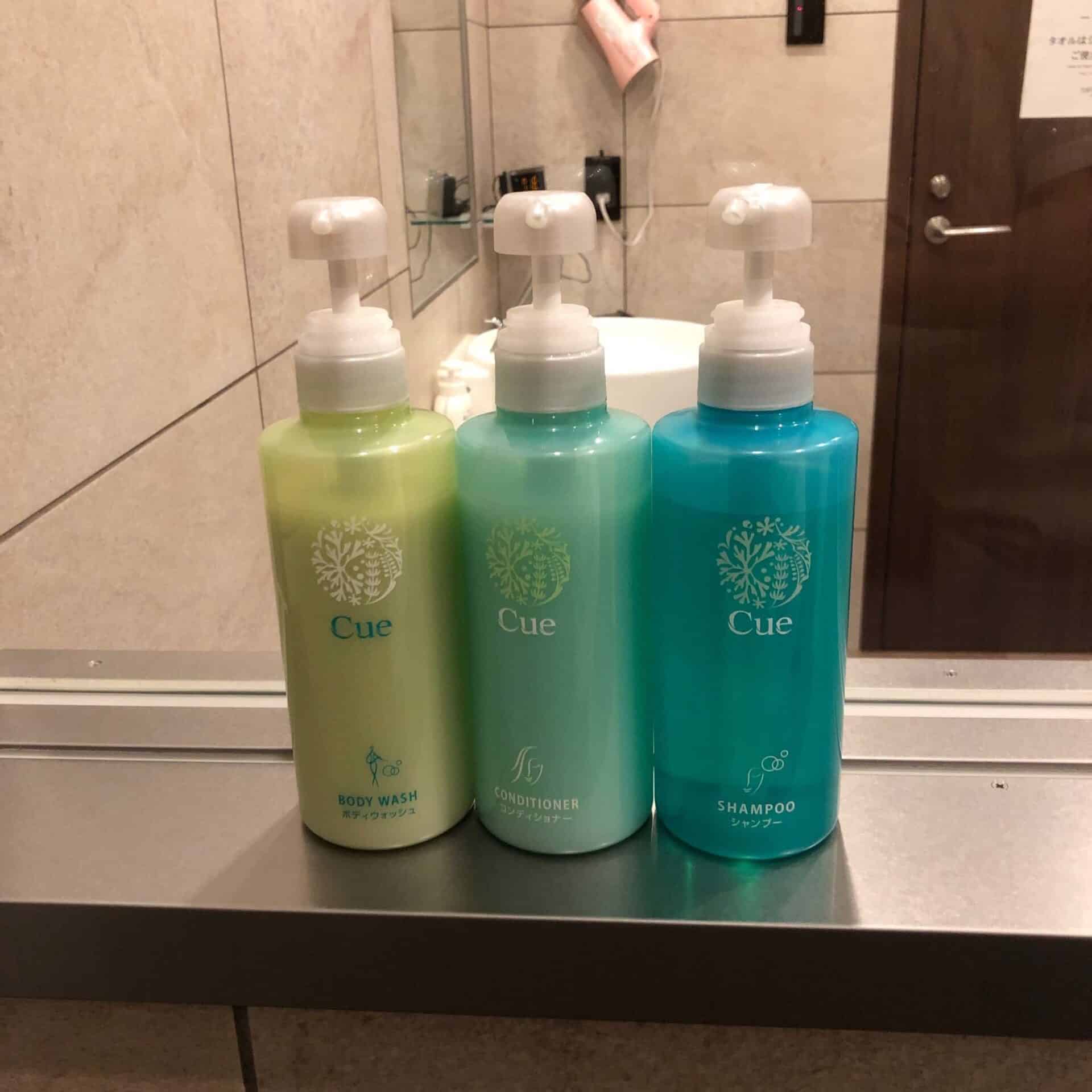 シャンプーやボディウオッシュはCue