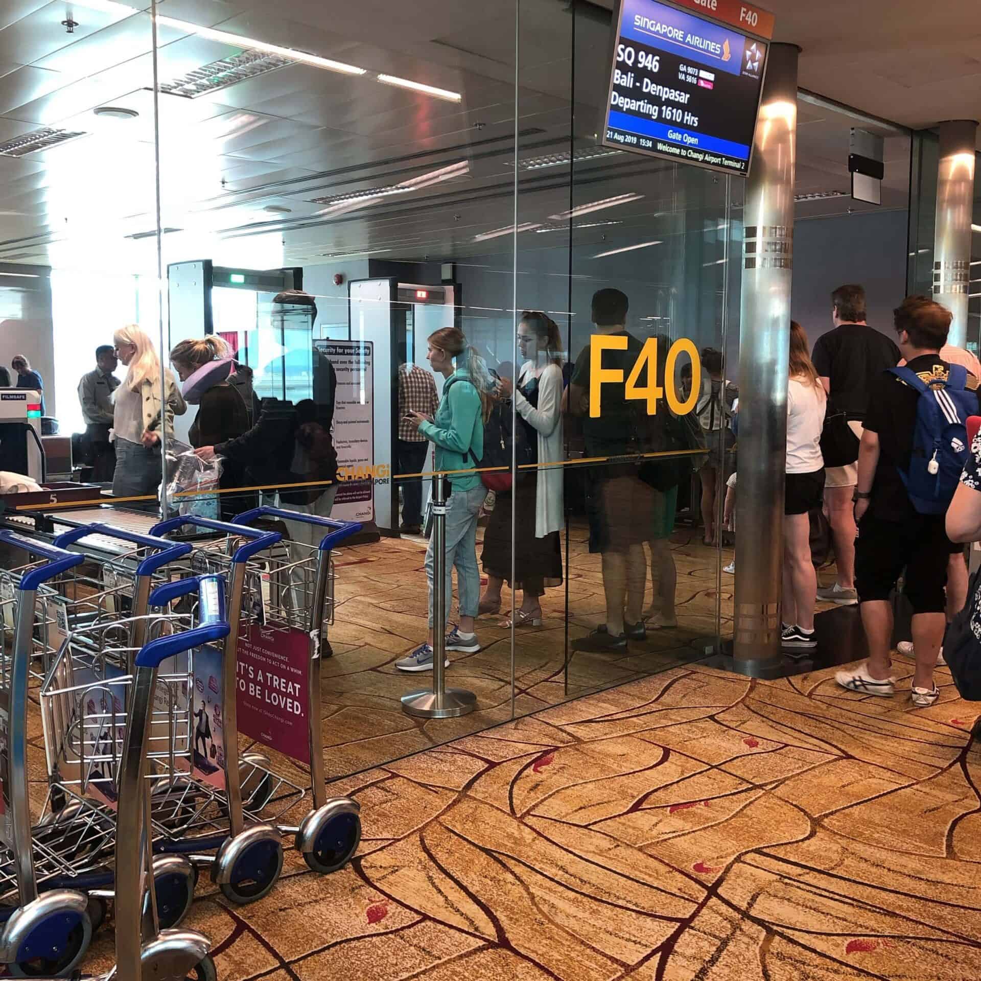 チャンギ国際空港の出発ゲート