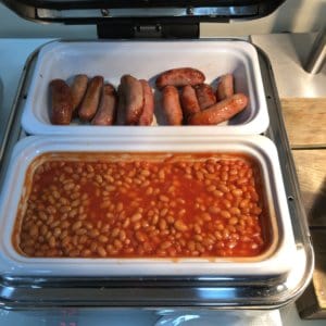 ソーセージとベイクドビーンズ