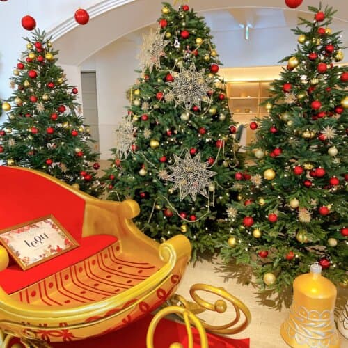 ロビーに飾られていたクリスマスツリー
