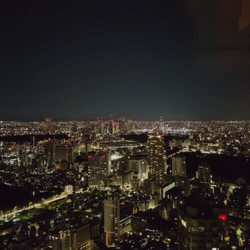 クラブラウンジから見た東京の夜景