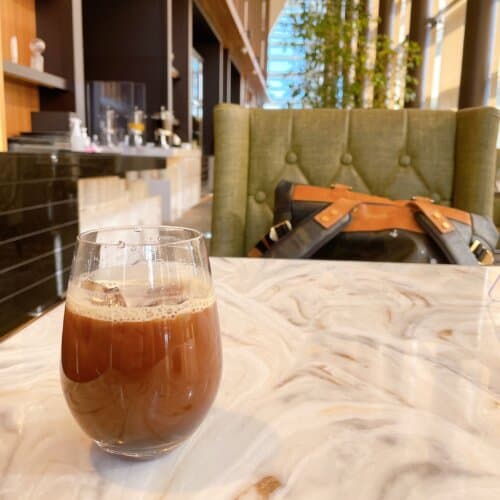 コンシェルジュラウンジでいただいたアイスコーヒー