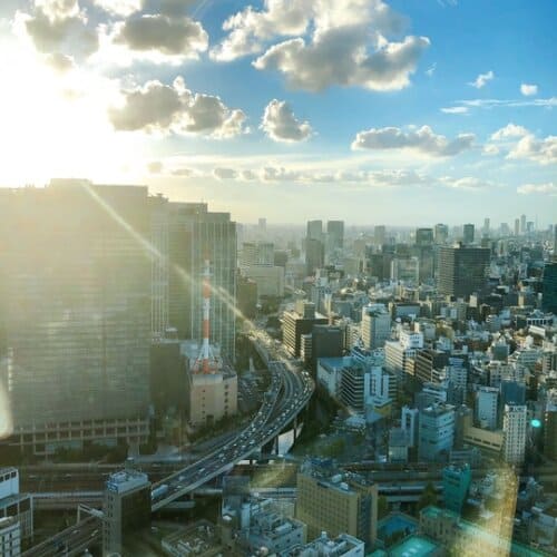 お部屋から見える丸の内方面のシティービュー