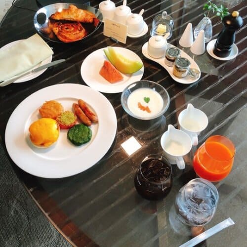 運ばれてきたアメリカンブレックファースト