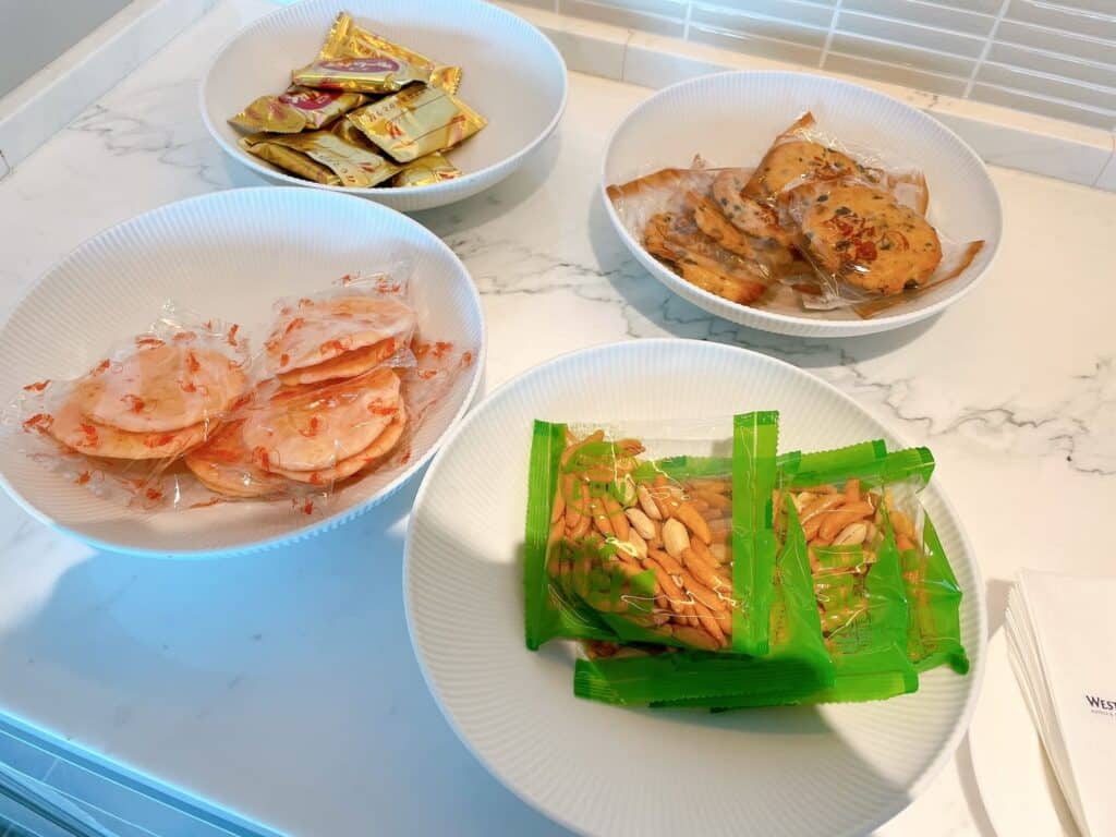 デイスナックタイムに用意されていたスナック菓子