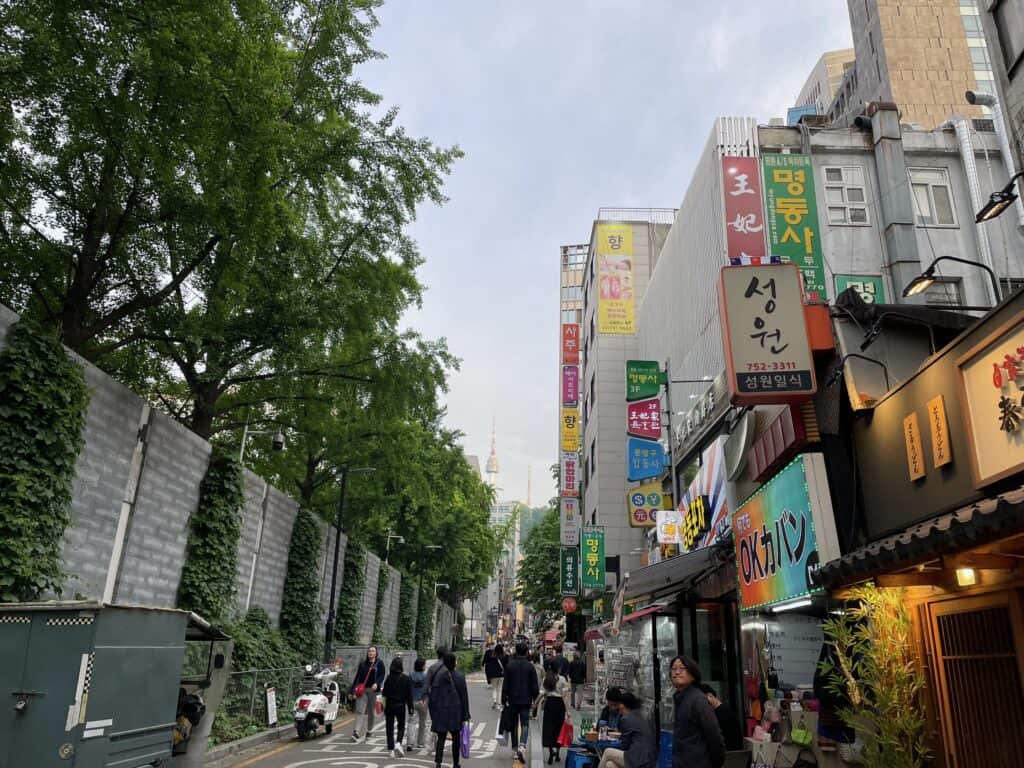 ソウル明洞の景色