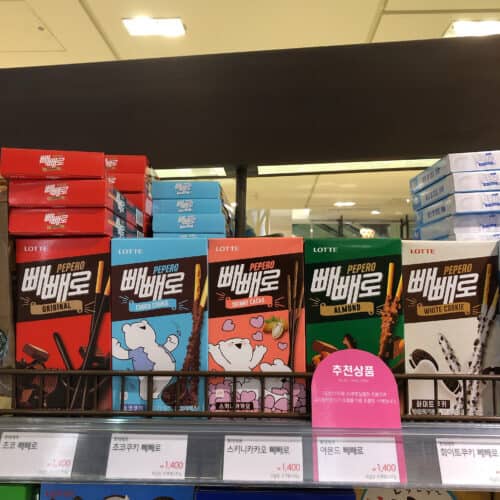 韓国で発売されているお菓子ペペロ