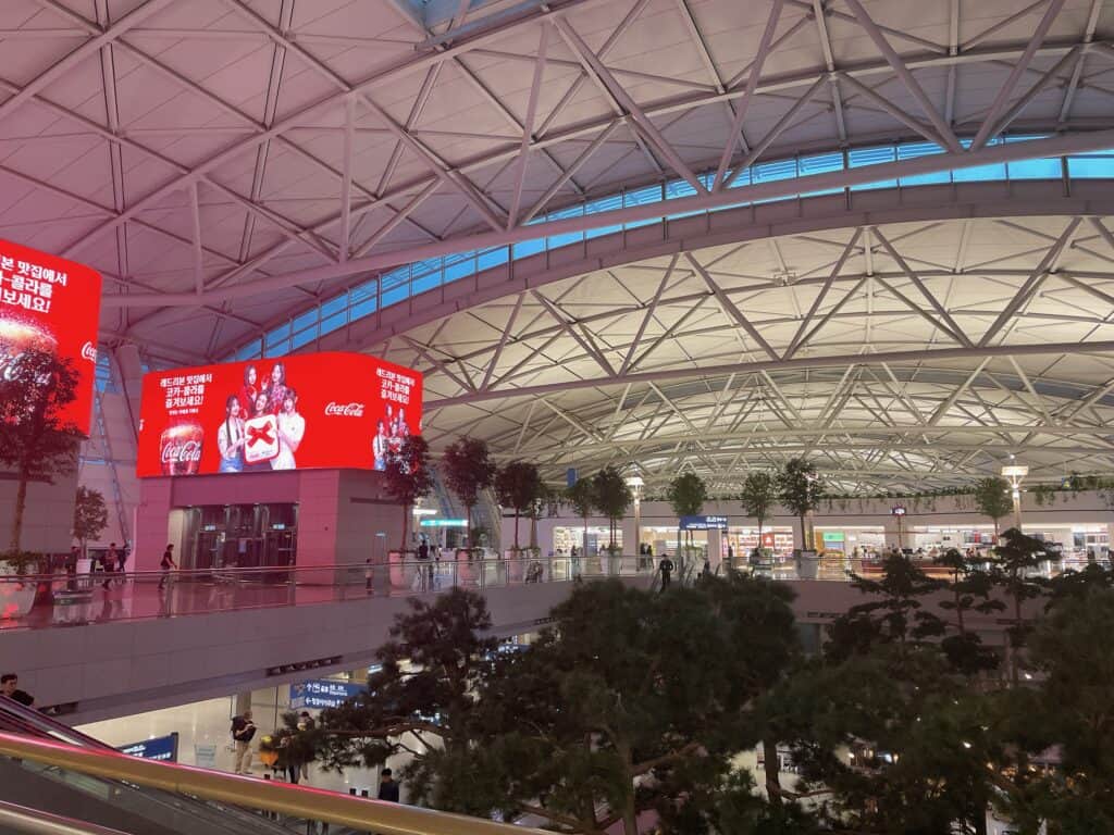 仁川空港第一ターミナル出発ゲートの様子