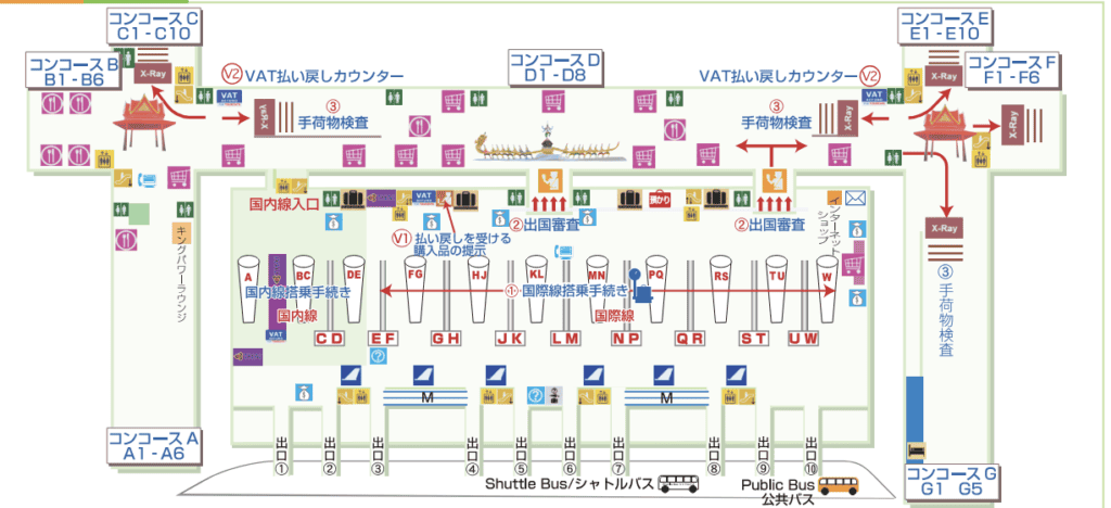 スワンナプーム国際空高制限エリアのマップ