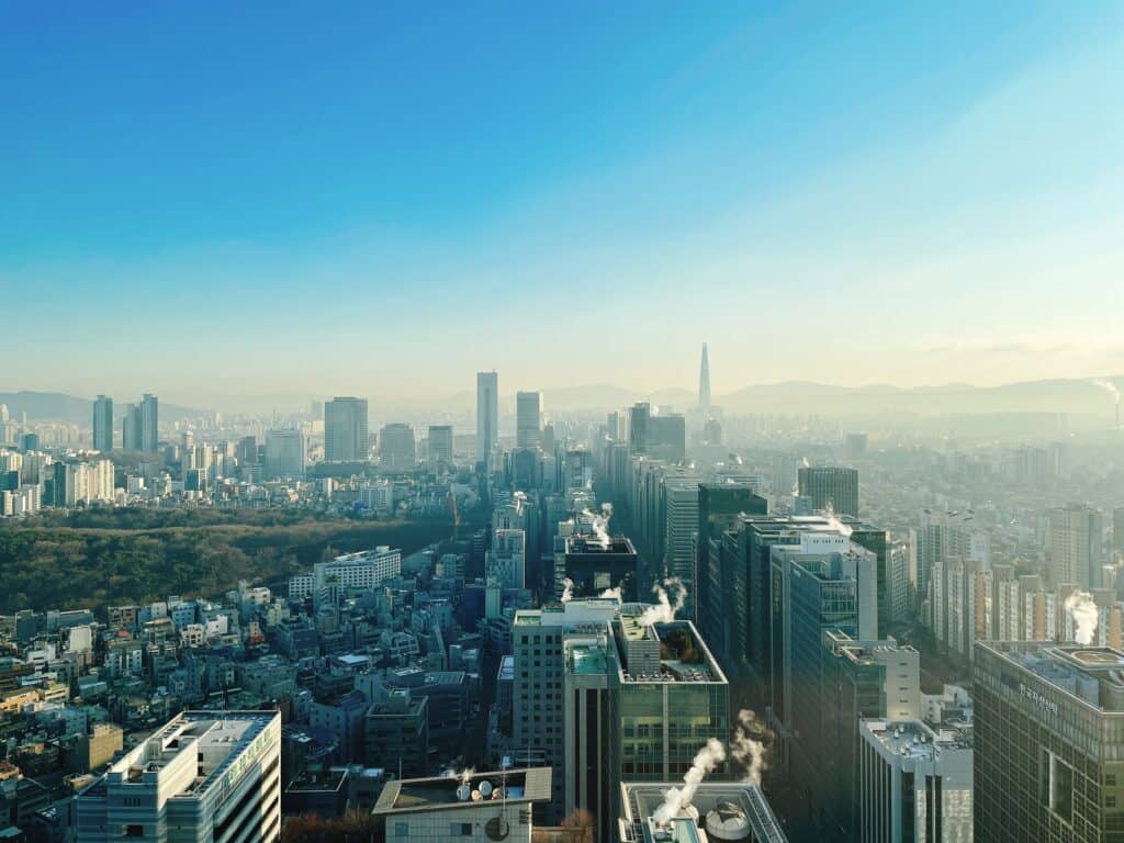 ソウル市内の眺望