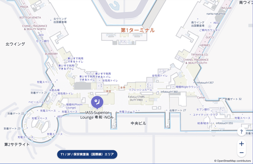 IASS Superior Lounge 希和 -NOA-の場所を示したマップ