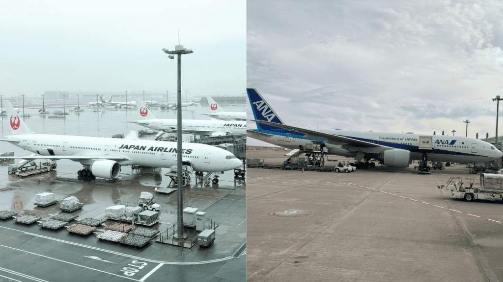 ANAとJAL機材