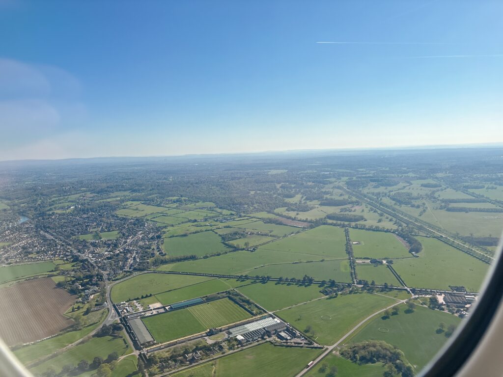 ロンドン上空