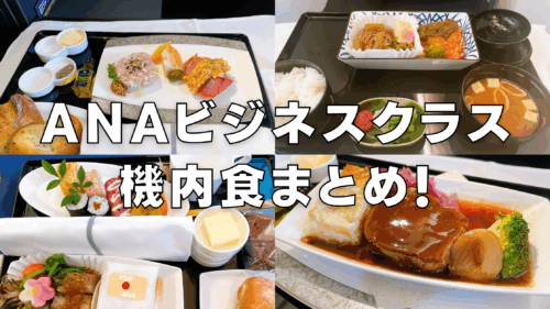 【2025年版】ANAビジネスクラスの機内食を短距離・中距離・長距離線別にブログ解説
