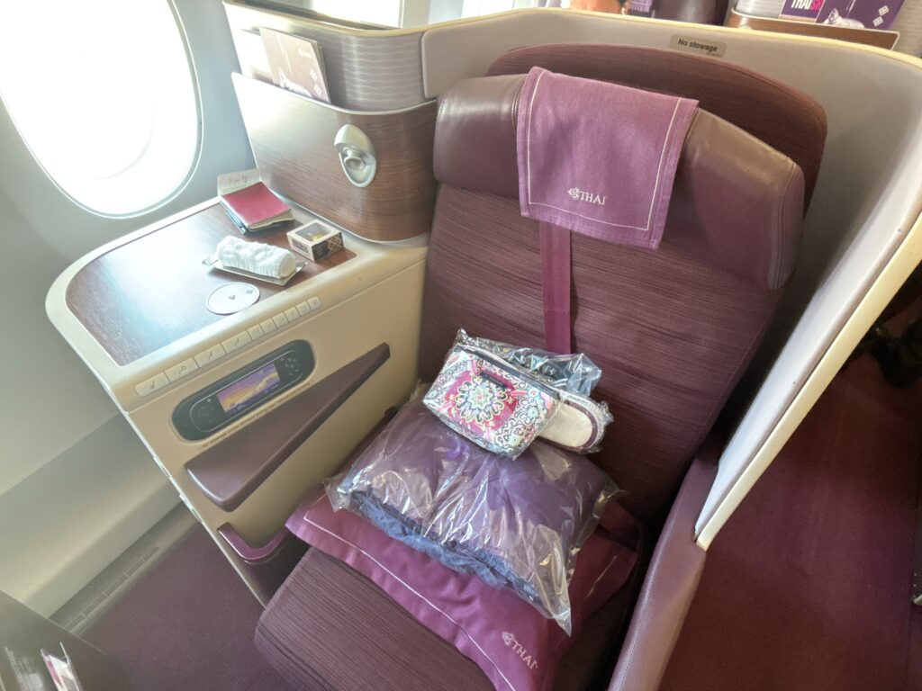 タイ航空のビジネスクラスシート