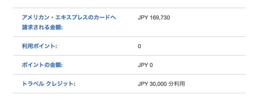 トラベルクレジット