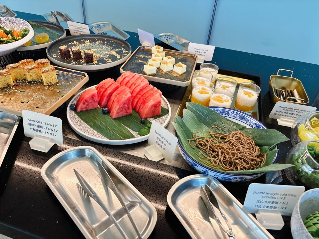 チェイスサファイアラウンジの軽食