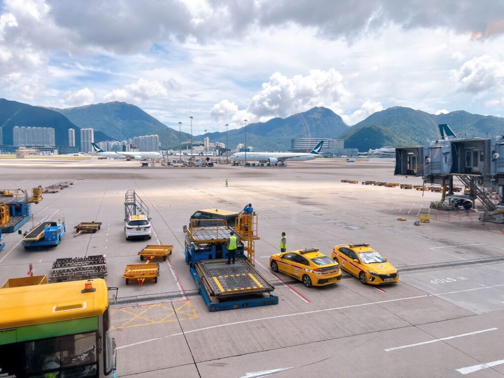 香港国際空港の様子