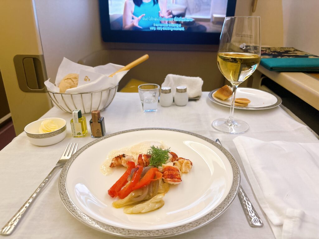 ロブスターとトマトチーズリゾットケーキ